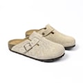 Miniatyrbillede 2 af 6: Unisex Ruskind Blød Fodseng Træsko Unisex Slip-On Fritidssko Sand Color 36