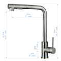 Miniatyrbillede 2 af 10: Køkkenarmatur 360° drejeligt, køkkenvask i rustfrit stål Stainless steel color