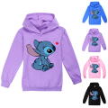 Miniatyrbild 2 av 3: Barn Lilo Stitch Hoodies Tröja Långärmad Topp Sweatshirt Present purple 130cm