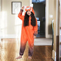 Pikkukuva 4 / 5: Lasten Halloween Pesukarhu Vaatteet Turning Red Cosplay Haalari 130cm