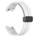 Miniatyrbillede 2 af 3: Foldbar silikone urrem med magnetisk spænde til Samsung Galaxy 4/5/5 Pro White