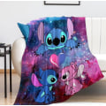 Miniatyrbillede 1 af 2: Stitch Tæppe 3D Printet Blødt Varmt Tæppe Til Sofa Seng E 130*150cm