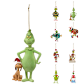 Miniatyrbilde 2 av 2: Juletre Grinch Hengende Ornamenter Santa Anheng Juledekor A