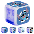 Miniatyrbild 2 av 2: Stitch Digital Väckarklocka med 7 Färgväxlande Nattlampa C