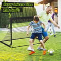 Miniatyrbillede 2 af 5: Bærbart foldbart fodboldmål til børnetræning udendørs sport sort Black single pack