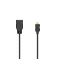 Miniatyrbilde 1 av 2: HDMI-adapter Type D hann til Type A hunn, Micro HDMI til Standard, Gullbelagt, Svart