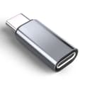 Lightning hona till USB-C hane-adapter, grå, kompatibel med iPhone 15, snabbladdning och data