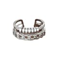 Justerbar antistressring med roterande ringar, silver, koppar, 8 mm