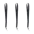 3-pack nyckelband med snabbkoppling, nyckelhållare i nylon med karbinhake, svart marmor
