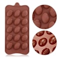 Miniatyrbillede 1 af 6: Små Æg Påskeæg Silikoneform Chokoladeform Pralineform Form til Praliner Brown Brun