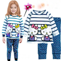 Miniatyrbild 1 av 3: Barn Flickor Pojkar Katt Katie Pyjamas Långärmad Outfit Bekväma Nattkläder Pyjamasset #4 #4 110cm