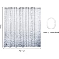 Miniatyrbillede 4 af 5: Bruseforhæng PEVA Vandtæt og Skimmelresistent Semi-Transparent 180x200cm E
