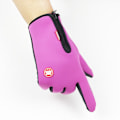 Miniatyrbillede 1 af 5: Kvinder Mænd Cykelhandsker Vinter Fleece Vindtæt Termisk Touchscreen Udendørs Skiløb Pink Pink S