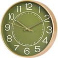 Miniatyrbild 7 av 7: Moderna Väggklockor Batteridrivna, 25 cm Olivgrön Klocka för Vägg, Tyst Liten Väggklocka för Vardagsrum Sovrum Kök Kontor Barnrum Grön 02 Green 02 1 pack 10 inch