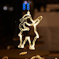 Miniatyrbillede 1 af 5: LED Lys Snefnug Julemand Hængende Sucker Lampe Vindue Pynt Dekoration Til Hjemmet Jul Navidad 2023 Nytårs Dekoration 6