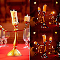 Miniatyrbilde 5 av 5: Klokkestakelys Beauty and the Beast Lysestake Lumiere LED Lysestake kompatibel med Bryllupsbord, Julefest, Hjemmedekor