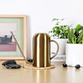 Miniatyrbillede 4 af 5: Vandkande i rustfrit stål - 1,5L metalkande med lang tud for at forhindre spild, perfekt til indendørs og udendørs planter Gold