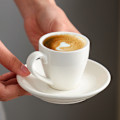 Miniatyrbild 4 av 4: Porslin Espresso-kopp med fat, Espresso-kopp, 80 ml/2,7 oz White