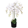 Miniatyrbillede 1 af 2: vidaXL Kunstig Orkidéplante med Potte 75 cm Hvid White Vit