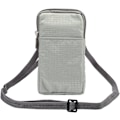 Miniatyrbild 1 av 5: Mobiltelefonbälte, Crossbody Mobiltelefonväska, Utomhusresor Nylon Axelväska, med Bältesögla Karabinkrok Ljusgrå 10*18*3.5 CM light gray