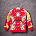 Miniatyrbillede 1 af 2: Børn Drenge Rock Tegneserie Print Langærmet Lynlås Hættetrøje Jakke Vinter Rød Iron Man Red Iron Man 150cm