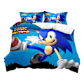 Miniatyrbillede 1 af 5: Sengesæt Supersonic Sonic Tegneserie Anime Sengetøj Dyne Sæt