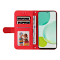 Miniatyrbild 2 av 5: Plånboksfodral i präglat läder med stativ för Huawei Nova 11i / Maimang 20 / Enjoy 60 Pro Red