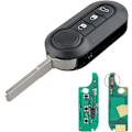 Miniatyrbilde 1 av 7: Bilnøkkel med 3 knapper 433 MHz fjernkontroll for Fiat 500 L MPV Ducato for Cit-ro-en Jum-per for Peu-ge-ot Box-er - Mar Modell 2 + Delphi BSI