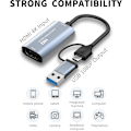 Pikkukuva 5 / 5: Video Capture Card, HDMI - USB/Type-C 1080P Striimausta, Opetusta, Videoneuvotteluja tai Live-lähetystä varten