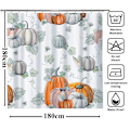 Miniatyrbilde 4 av 4: Dusjforheng Høst Akvarell Blomstrete Lønneblad Dusjforheng for Bad Boho Høst Thanksgiving Gresskar Hjem Badekar Dekorasjon Vanntett Stoff Style 4