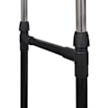 Miniatyrbilde 4 av 7: Justerbart klesstativ 4 hjul 2 klesstenger Black Svart