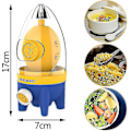 Miniatyrbild 2 av 5: Äggvisp Shaker Manuell Äggmixer Äggtillverkare Gulespännare Med Dragkedja För Kök Hårdkokta Ägg