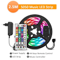 Pikkukuva 1 / 8: RGB 2,5 m LED-silmukka RGB5050 MusSync LED-nauha multic multicolor ColorRGB 2.5m 5050 LED strip