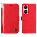 Miniatyrbild 1 av 5: Plånboksfodral i präglat läder med stativ för Huawei Nova 11i / Maimang 20 / Enjoy 60 Pro Red