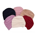 Miniatyrbilde 1 av 5: Muslimsk turbanhatt for kvinner, hijab, myk bomull, hodeplagg, elastisk sovehette, kjemolue, hårtap hodeskjerf, varme vinterluer pink