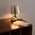 Miniatyrbillede 6 af 10: Gylden Mand Bordlampe Trådløs Natlampe Nordisk Skrivebordslampe til Hjemmebar Hoteldekoration silver C