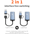 Pikkukuva 3 / 5: Video Capture Card, HDMI - USB/Type-C 1080P Striimausta, Opetusta, Videoneuvotteluja tai Live-lähetystä varten