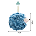 Miniatyrbillede 3 af 4: Fuzzy Ball Håndklæder (2-pak) - Tør dine hænder komfortabelt med disse kreative håndklæder i form af pindsvin, dekorative håndklæder til badeværelset (2-pak) Blue