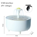 Miniatyrbild 3 av 5: Automatisk cirkulerande vattenfontän för katter, intelligent vattenautomat för husdjur, rinnande vatten för kattungar floret large size