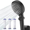 Miniatyrbilde 1 av 5: Dusjhode med filter, høytrykksbesparende dusjhode, stoppknapp, 5 justerbare spraymoduser