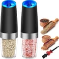 2 st Gravity Elektrisk Salt- och Pepparkvarn Automatisk CDQ Kryddkvarn-FF-