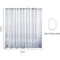 Miniatyrbillede 4 af 5: Bruseforhæng PEVA Vandtæt og Skimmelresistent Semi-Transparent 180x180cm D