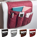 Miniatyrbilde 1 av 8: 5-lommers Sofa Oppbevaringsarmlene Organizer Henge Sengeside Bord Veske Grey