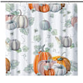 Miniatyrbilde 1 av 4: Dusjforheng Høst Akvarell Blomstrete Lønneblad Dusjforheng for Bad Boho Høst Thanksgiving Gresskar Hjem Badekar Dekorasjon Vanntett Stoff Style 4