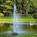Miniatyrbild 4 av 4: Solar Fountain for Outdoor, Bird Bath, Pool Fountain, Garden Pool Fountain, Courtyard Decoration Round