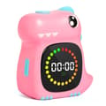 Visuel Timer til Børn – 100 Minutter Dinosaur LED Nedtælling, Stille og Pædagogisk til Hjem og Klasseværelse Pink
