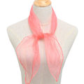 Miniatyrbild 2 av 2: Dam Candy Color Silkesscarf Sjal Mode Retro Scarf Vattenmelonröd Watermelon Red 60*60CM