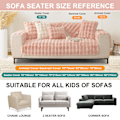 Miniatyrbild 3 av 5: Kanin Plysch Sofföverdrag L Form 1/2/3/4 Sits Sofföverdrag Hörnsoffa U Form, 2023 Nytt Universal Halkfritt Soffskydd, Supermjuk Soffa rosa pink 90*90cm