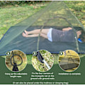 Miniatyrbilde 5 av 5: Camping myggnett 220 x 120 x 100 cm, myggnett med oppbevaringsveske, portabelt og lett reise-myggnett med glidelås for fiske, vandring, leir