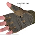 Miniatyrbilde 5 av 6: Fingerløse hansker for sykkel, taktiske hansker for menn, militærskyting, paintball, motorsykkelhansker, Combat Hard Knuckle Glove Style2 Khaki Style2 Khaki M